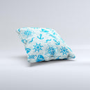 Blue Nautical Collage V5  Ink-Fuzed Decorative Throw Pillow