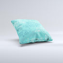 Blue Swirled Abstract Design Ink-Fuzed Decorative Throw Pillow