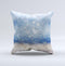 The Blue Unfocused Silver Sparkle ink-Fuzed Decorative Throw Pillow
