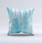 The Blue Watercolor Drizzle ink-Fuzed Decorative Throw Pillow