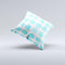 The Blue Watercolor Polka Dots ink-Fuzed Decorative Throw Pillow