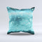 Bright Blue Glowing Orbs of Light  Ink-Fuzed Decorative Throw Pillow