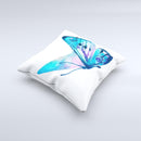 The Bright Graceful Butterfly ink-Fuzed Decorative Throw Pillow