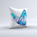 The Bright Graceful Butterfly ink-Fuzed Decorative Throw Pillow