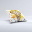The Bright Orange Ethnic Elephant ink-Fuzed Decorative Throw Pillow