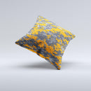Bright Orange and Gray Digital Camouflage  Ink-Fuzed Decorative Throw Pillow