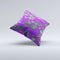 Bright Purple and Gray Digital Camouflage  Ink-Fuzed Decorative Throw Pillow