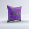 Bright Purple and Gray Digital Camouflage  Ink-Fuzed Decorative Throw Pillow