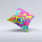 The Bright Retro Color-Shapes ink-Fuzed Decorative Throw Pillow