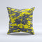 Bright Yellow and Gray Digital Camouflage  Ink-Fuzed Decorative Throw Pillow