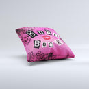Burn Book Pink  Ink-Fuzed Decorative Throw Pillow