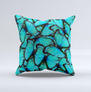 Butterfly BackGround Flat  Ink-Fuzed Decorative Throw Pillow