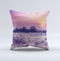 The Calm Snowy Sunset ink-Fuzed Decorative Throw Pillow