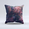 The Colorful Deep Space Nebula ink-Fuzed Decorative Throw Pillow