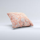 Coral Abstract Pattern V34 Ink-Fuzed Decorative Throw Pillow