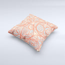Coral Abstract Pattern V34 Ink-Fuzed Decorative Throw Pillow