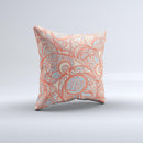 Coral Abstract Pattern V34 Ink-Fuzed Decorative Throw Pillow