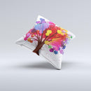 The Crazy Splatter Tree ink-Fuzed Decorative Throw Pillow