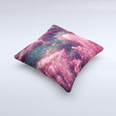 The Crimson Nebula ink-Fuzed Decorative Throw Pillow
