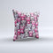 Cute Abstract Kittens Ink-Fuzed Decorative Throw Pillow