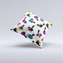 Cute Fashion Cats Ink-Fuzed Decorative Throw Pillow