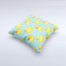 Cute Rubber Duckees Ink-Fuzed Decorative Throw Pillow