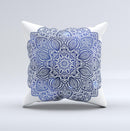 The Dark Blue Indian Ornament ink-Fuzed Decorative Throw Pillow