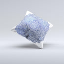 The Dark Blue Indian Ornament ink-Fuzed Decorative Throw Pillow