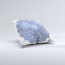 The Dark Blue Indian Ornament ink-Fuzed Decorative Throw Pillow