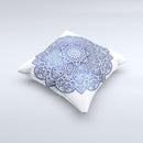 The Dark Blue Indian Ornament ink-Fuzed Decorative Throw Pillow