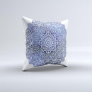 The Dark Blue Indian Ornament ink-Fuzed Decorative Throw Pillow