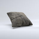 Dark Cracked Wood Stump  Ink-Fuzed Decorative Throw Pillow