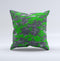Dark Green and Gray Digital Camouflage  Ink-Fuzed Decorative Throw Pillow