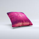 The Dark Pink Shimmering Orbs of Light ink-Fuzed Decorative Throw Pillow