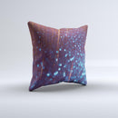 The Dark Radient Orbs of Blue with Streaks ink-Fuzed Decorative Throw Pillow
