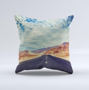 The Desert Road ink-Fuzed Decorative Throw Pillow