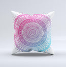 The Ethnic Indian Tie-Dye Circle ink-Fuzed Decorative Throw Pillow