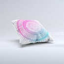 The Ethnic Indian Tie-Dye Circle ink-Fuzed Decorative Throw Pillow