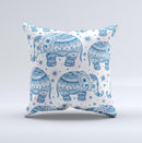 The Ethnic Navy Seamless Aztec Elephant ink-Fuzed Decorative Throw Pillow