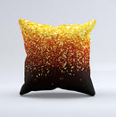 Faded Gold Glimmer Ink-Fuzed Decorative Throw Pillow