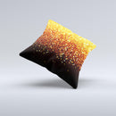 Faded Gold Glimmer Ink-Fuzed Decorative Throw Pillow