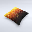Faded Gold Glimmer Ink-Fuzed Decorative Throw Pillow