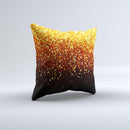 Faded Gold Glimmer Ink-Fuzed Decorative Throw Pillow