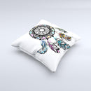 The Fancy Dreamcatcher ink-Fuzed Decorative Throw Pillow