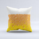 Fizzy Cold Beer Ink-Fuzed Decorative Throw Pillow