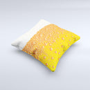 Fizzy Cold Beer Ink-Fuzed Decorative Throw Pillow