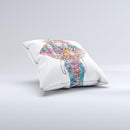 The Flourished Sacred Elephant ink-Fuzed Decorative Throw Pillow