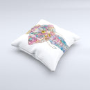 The Flourished Sacred Elephant ink-Fuzed Decorative Throw Pillow
