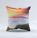 The Foggy Mountainside ink-Fuzed Decorative Throw Pillow