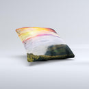The Foggy Mountainside ink-Fuzed Decorative Throw Pillow